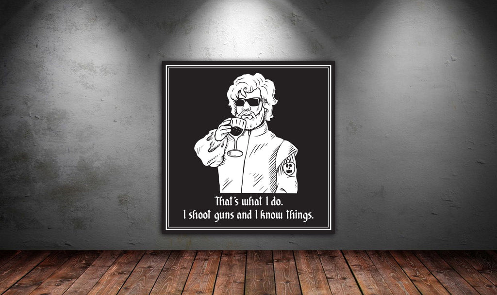 I Shoot Guns and Know Things Sticker