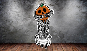 World Is Yours Pumpkin Trophy Sticker